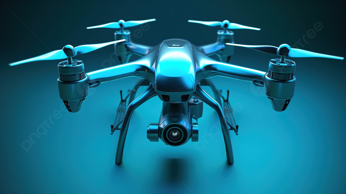 современный квадрокоптер в полете на фоне заката современный квадрокоптер в полете на фоне заката