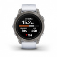 Умные часы Garmin Epix Pro (Gen 2) Sapphire Edition 47 мм, титановый, белый DLC, белый ремешок