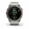 Умные часы Garmin Fenix 7X Pro Sapphire Solar Edition Титановый корпус с дымчато-серым оранжевым ремешком