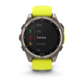 Умные часы Garmin Fenix 8, 47 мм, Solar, Sapphire Titanium with AMP yellow/graphite silicone band