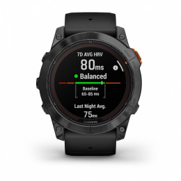 Умные часы Garmin Fenix 7X Pro Solar Edition серый корпус c черным ремешком