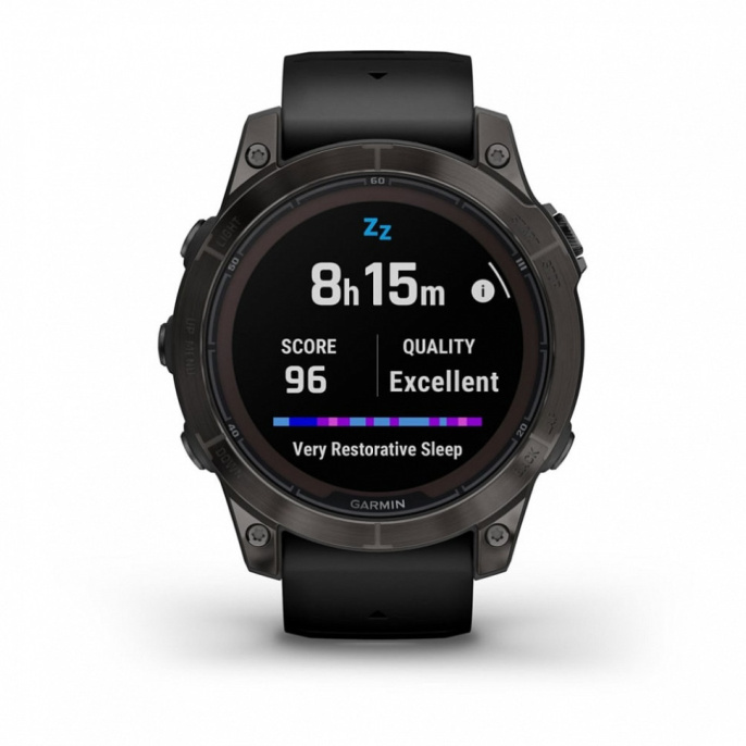 Умные часы Garmin Fenix 7 Pro Sapphire Solar титановый угольно-серый DLC с черным ремешком