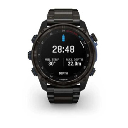 Умные часы Garmin Descent MK3i - 51 мм титан Carbon Grey DLC с черным силиконовым ремешком и приемопередатчиком Descent T2