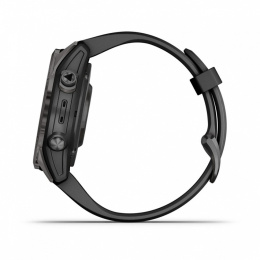 Умные часы Garmin Fenix 7S Pro Sapphire Solar титановый угольно-серый DLC с силиконовым ремешком