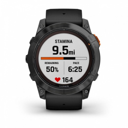 Умные часы Garmin Fenix 7X Pro Solar Edition серый корпус c черным ремешком