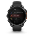 Умные часы Garmin Fenix 8, 47 мм, AMOLED, Slate Gray with black silicone band
