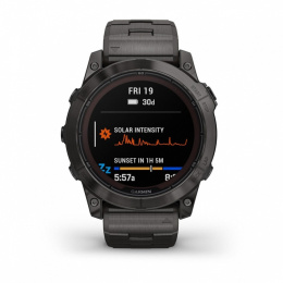 Умные часы Garmin Fenix 7X Pro Sapphire Solar Edition Титановый угольно-серый корпус с DLC-покрытием и титановым браслетом