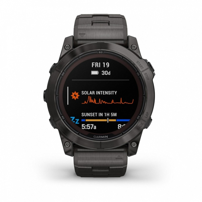 Умные часы Garmin Fenix 7X Pro Sapphire Solar Edition Титановый угольно-серый корпус с DLC-покрытием и титановым браслетом