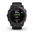 Умные часы Garmin Fenix 7X Pro Sapphire Solar Edition Титановый угольно-серый корпус с DLC-покрытием и черным ремешком