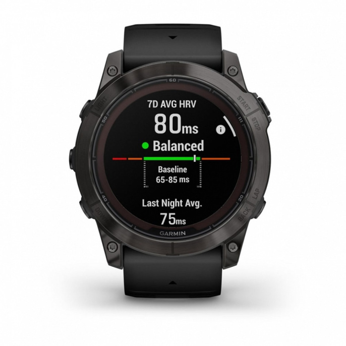 Умные часы Garmin Fenix 7X Pro Sapphire Solar Edition Титановый угольно-серый корпус с DLC-покрытием и черным ремешком