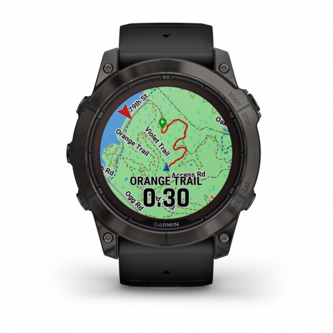 Умные часы Garmin Fenix 7X Pro Sapphire Solar Edition Титановый угольно-серый корпус с DLC-покрытием и черным ремешком