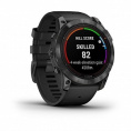 Умные часы Garmin Fenix 7X Pro Solar Edition серый корпус c черным ремешком