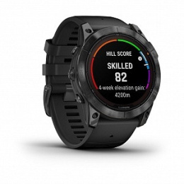 Умные часы Garmin Fenix 7X Pro Solar Edition серый корпус c черным ремешком