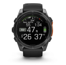 Умные часы Garmin Fenix 8, 51 мм, AMOLED, Slate Gray with black silicone band