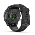 Умные часы Garmin Fenix 8, 43 мм, AMOLED, Sapphire Carbon Gray DLC Titanium with black/pebble gray silicone band