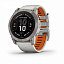 Умные часы Garmin Fenix 7X Pro Sapphire Solar Edition Титановый корпус с дымчато-серым оранжевым ремешком
