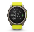 Умные часы Garmin Fenix 8, 51 мм, Solar, Sapphire Titanium with AMP yellow/graphite silicone band