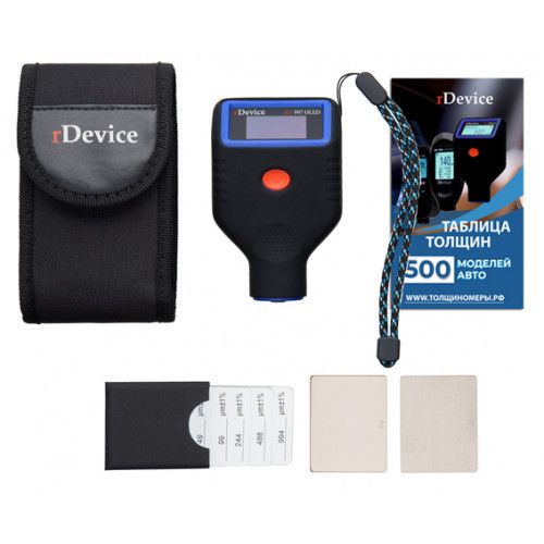 Толщиномер rDevice RD-997 OLED (до -40 гр., рубиновый датчик, оцинковка, магнитная шпатлевка)