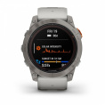 Умные часы Garmin Fenix 7X Pro Sapphire Solar Edition Титановый корпус с дымчато-серым оранжевым ремешком