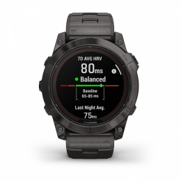 Умные часы Garmin Fenix 7X Pro Sapphire Solar Edition Титановый угольно-серый корпус с DLC-покрытием и титановым браслетом