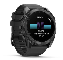 Умные часы Garmin Fenix 8, 51 мм, AMOLED, Slate Gray with black silicone band