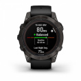 Умные часы Garmin Fenix 7 Pro Sapphire Solar титановый угольно-серый DLC с черным ремешком