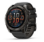 Умные часы Garmin Fenix 8, 51 мм, AMOLED, Sapphire Carbon Gray DLC Titanium with Black/Pebble Gray Silicone