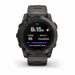 Умные часы Garmin Fenix 7X Pro Sapphire Solar Edition Титановый угольно-серый корпус с DLC-покрытием и титановым браслетом