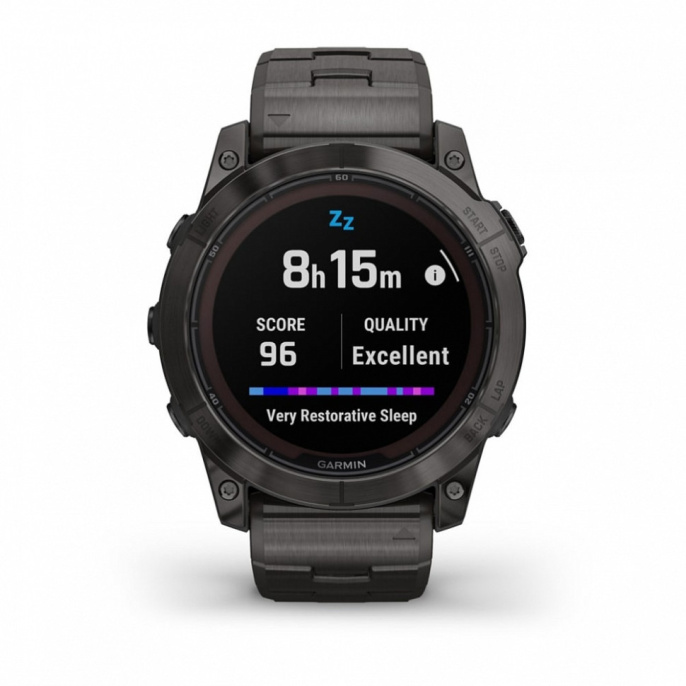 Умные часы Garmin Fenix 7X Pro Sapphire Solar Edition Титановый угольно-серый корпус с DLC-покрытием и титановым браслетом