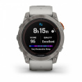 Умные часы Garmin Fenix 7X Pro Sapphire Solar Edition Титановый корпус с дымчато-серым оранжевым ремешком