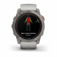 Умные часы Garmin Fenix 7X Pro Sapphire Solar Edition Титановый корпус с дымчато-серым оранжевым ремешком