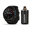Умные часы Garmin Descent MK3i - 51 мм титан Carbon Grey DLC с черным силиконовым ремешком и приемопередатчиком Descent T2
