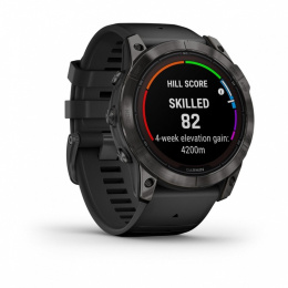 Умные часы Garmin Fenix 7X Pro Sapphire Solar Edition Титановый угольно-серый корпус с DLC-покрытием и черным ремешком
