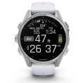 Умные часы Garmin Fenix 8, 43 мм, AMOLED, Silver with White Stone silicone band