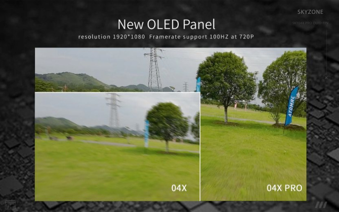 FPV очки Skyzone SKY04X Pro  -  Full HD очки с регулируемыми линзами и OLED экраном (без акб)