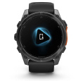 Умные часы Garmin Fenix 8, 51 мм, AMOLED, Slate Gray with black silicone band