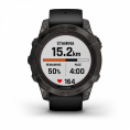 Умные часы Garmin Fenix 7 Pro Sapphire Solar титановый угольно-серый DLC с черным ремешком