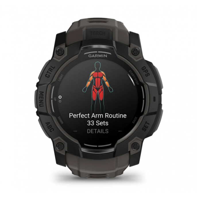 Умные часы Garmin Instinct 3 Amoled 50 mm black with Charcoal Band