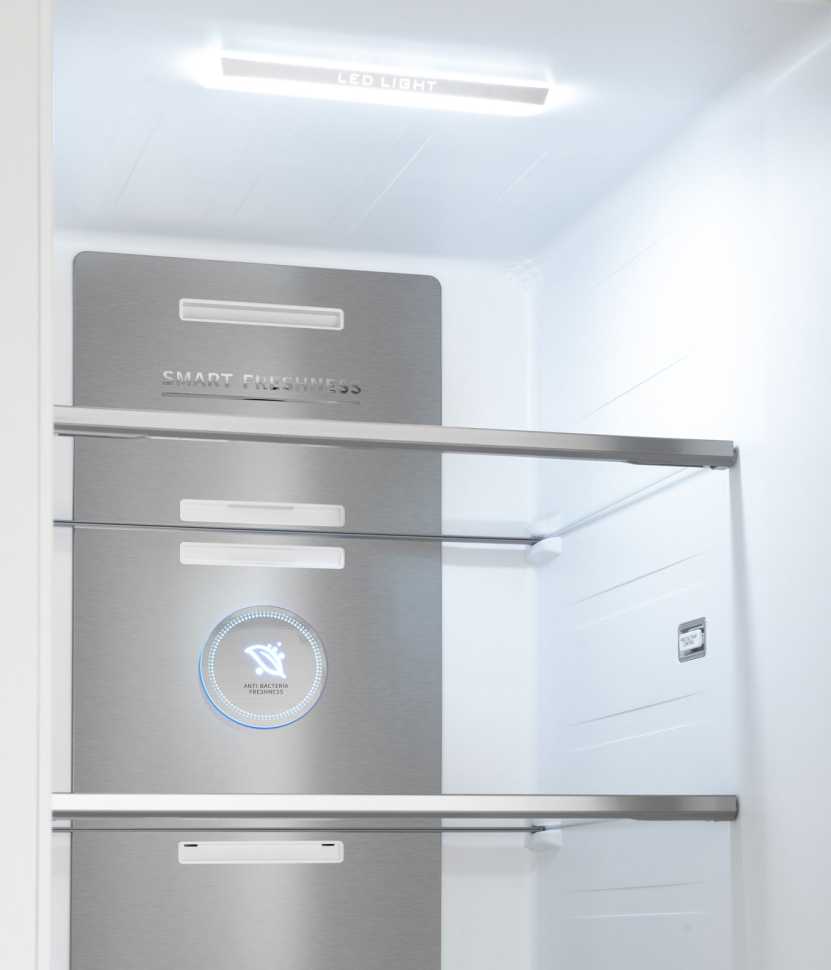 Холодильник Side-by-Side Weissgauff WSBS 1036 Inverter NoFrost Premium Champagne Glass