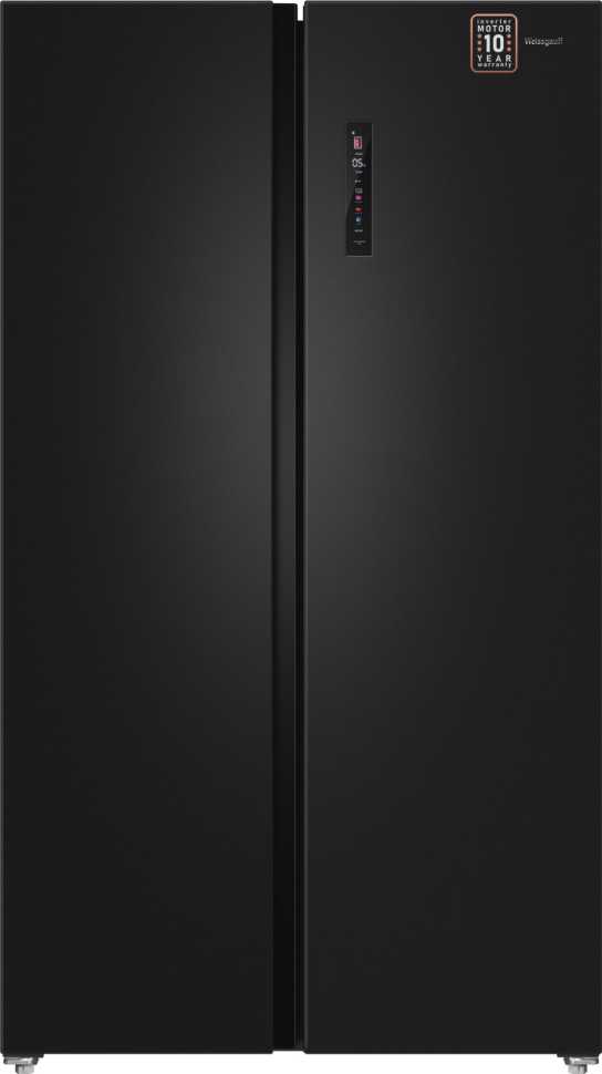 Холодильник Side-by-Side Weissgauff WSBS 1036 Inverter NoFrost Premium Dark Inox