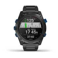 Комплект умные часы Garmin Descent Mk2i титановые с DLC-покрытием и черным титановым ремешком + датчик Descent T1