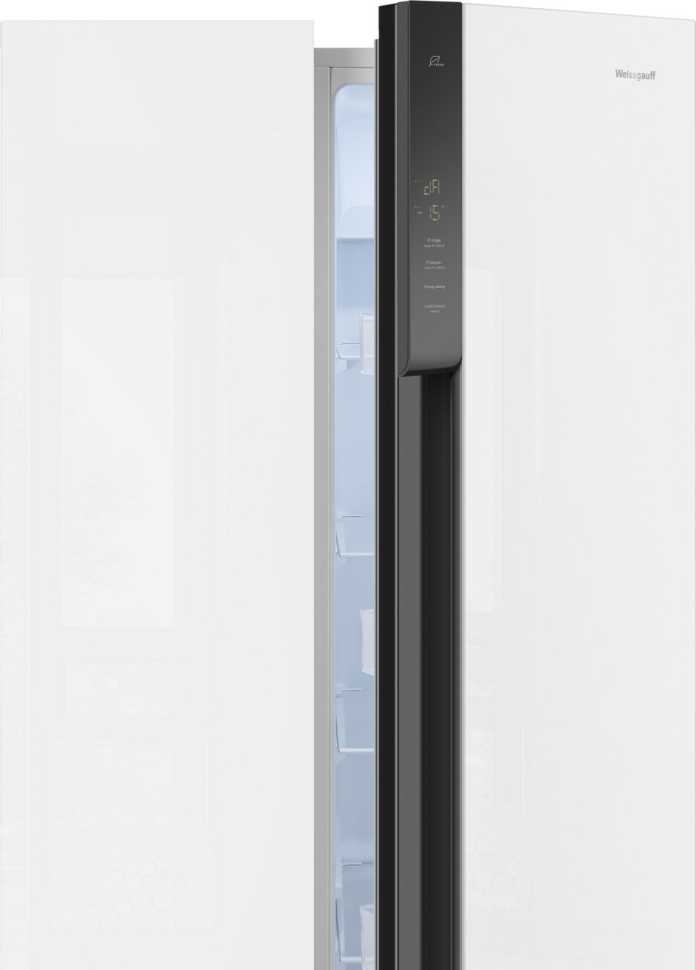 Холодильник Side-by-Side Weissgauff WSBS 500 Inverter NoFrost White Glass
