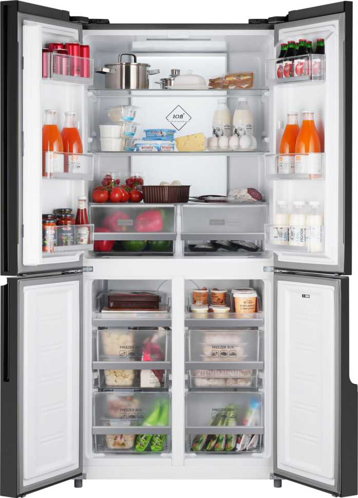 Многокамерный холодильник Weissgauff WCD 450 Bru Steel Glass NoFrost Inverter