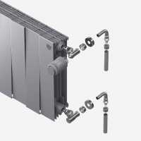 Набор термостатический для радиатора угловой Royal Thermo Design Pro 15 мм М30х1,5 (Хром)