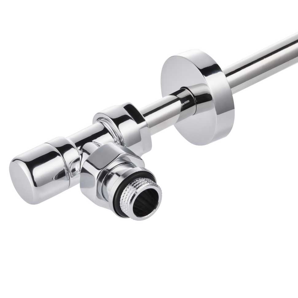 Набор термостатический для радиатора угловой Royal Thermo Design Pro 15 мм М30х1,5 (Хром)