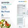 Встраиваемый двухкамерный холодильник Gorenje NRKI 2181 E1