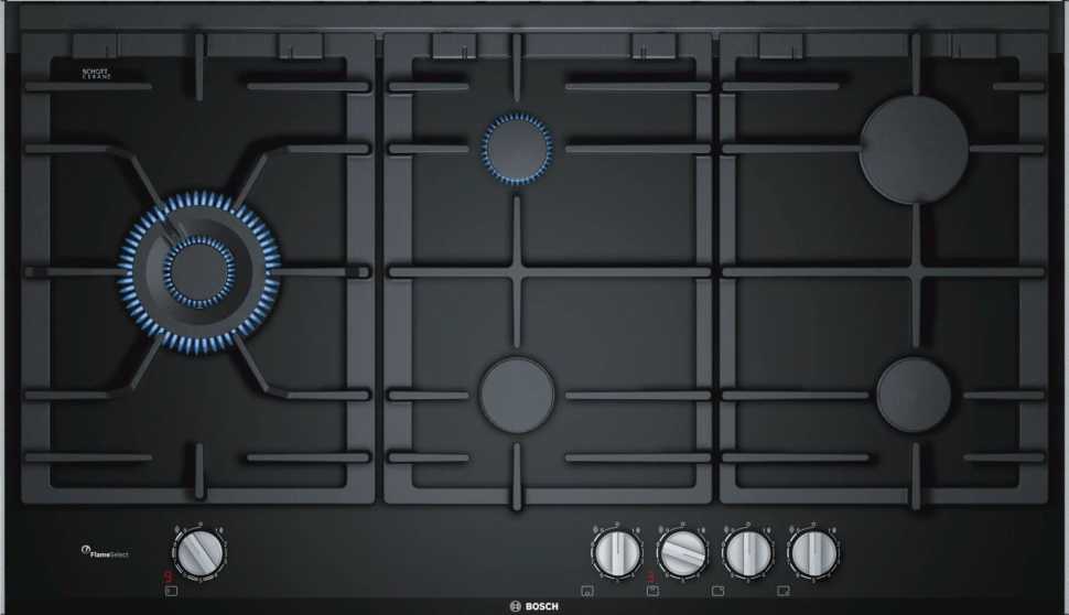 Газовая варочная панель Bosch PRS9A6D70M черный