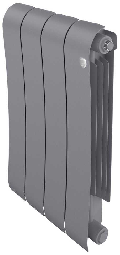 Водяной радиатор отопления Royal Thermo Infinity 500 Silver Satin, 4 секции