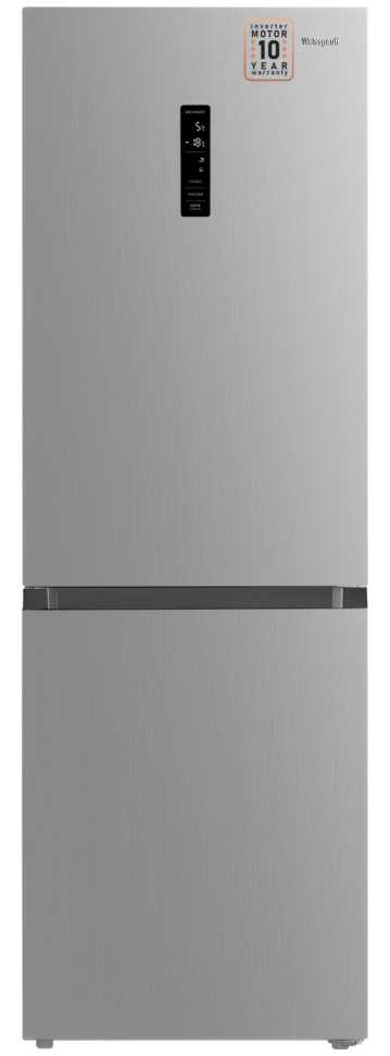 Двухкамерный холодильник Weissgauff WRK 185 Total NoFrost Inverter Inox