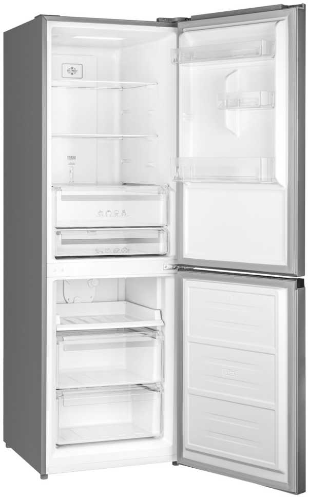 Двухкамерный холодильник Weissgauff WRK 185 Total NoFrost Inverter Inox